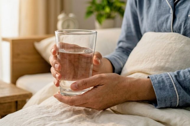 寝る前のコップ一杯の水習慣
