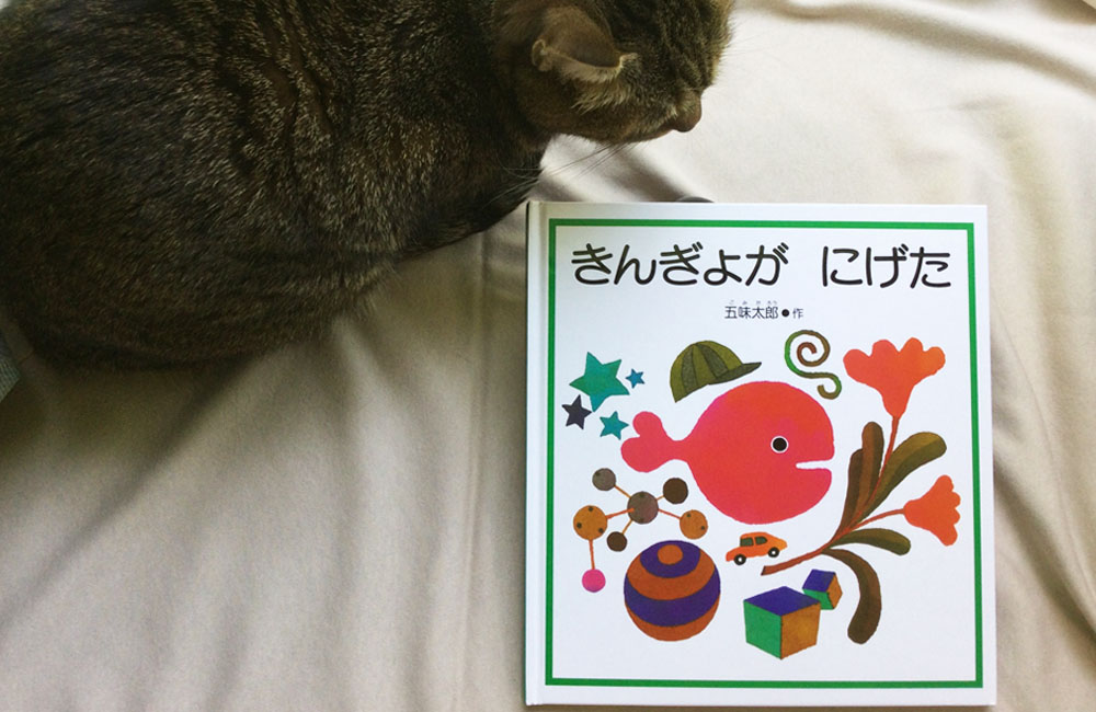 パジャマ屋IZUMMの猫と　絵本　「きんぎょがにげた」