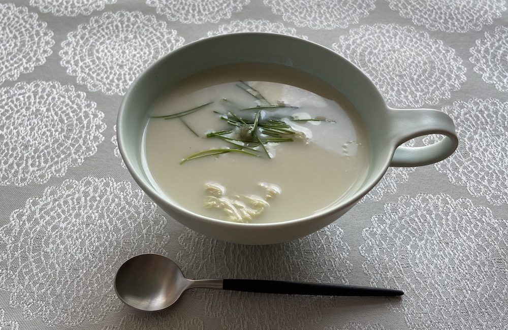 めっくの健康レシピvol.15　豆乳と湯葉のスープ
