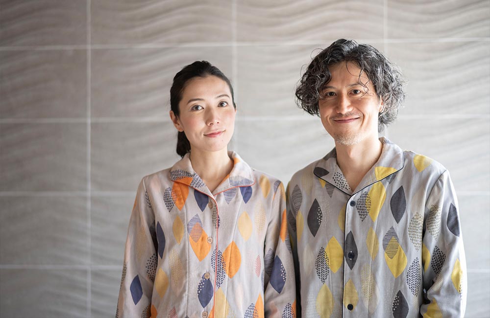 pajamaya IZUMM 今治3重ガーゼ ジャガード織りパジャマ